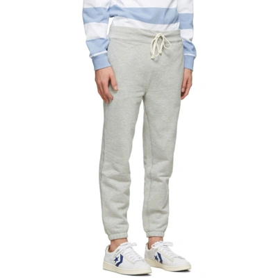 Shop Polo Ralph Lauren Grey 'the Cabin Fleece' Lounge Pants In Andover Hea