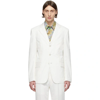 GIVENCHY 白色斜纹西装外套