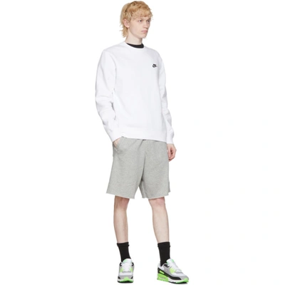 Shop Nike White Sportswear Club Sweatshirt In 100 White/b