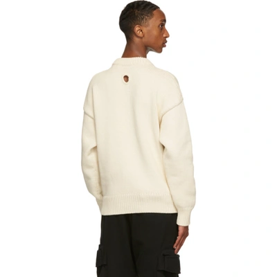 Shop Off-white 'for The Nature' Elfin Sweater In Ecru Black