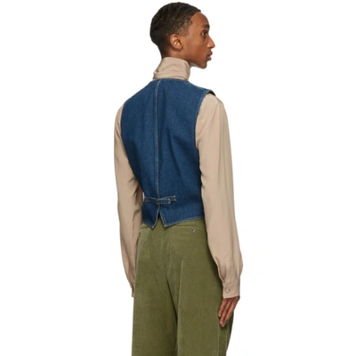 Shop Gucci Blue Disney Edition Eco-washed Denim Vest In 4447 Blue