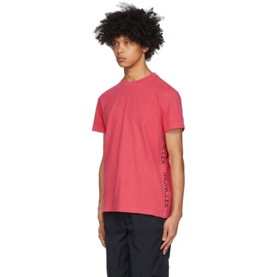Shop Moncler Red Cotton T-shirt In 570 Red