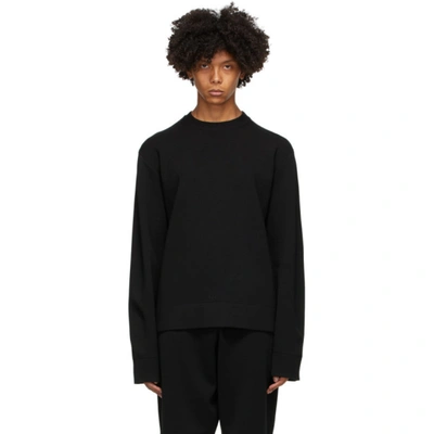 Shop Bottega Veneta Black & Brown Wool Double-face Sweatshirt In 1092 Black