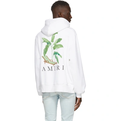 Shop Amiri White Banana Tree Hoodie