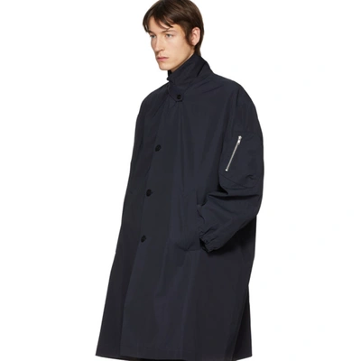 Shop Random Identities Navy Newcar Coat