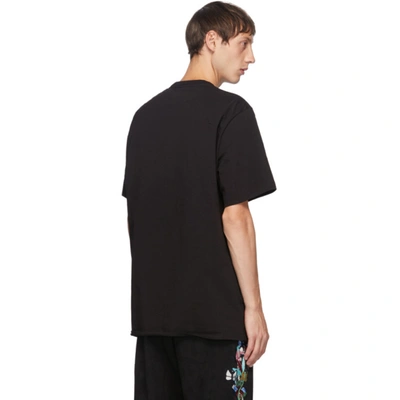 Shop Doublet Black 'thank You' Fringe Embroidery T-shirt