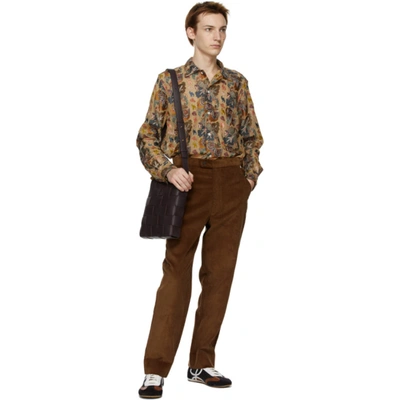 Shop Bode Brown Corduroy Side-tie Trousers