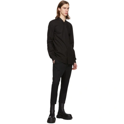 Shop Rick Owens Black Astaires Cropped Trousers In 09 Blk