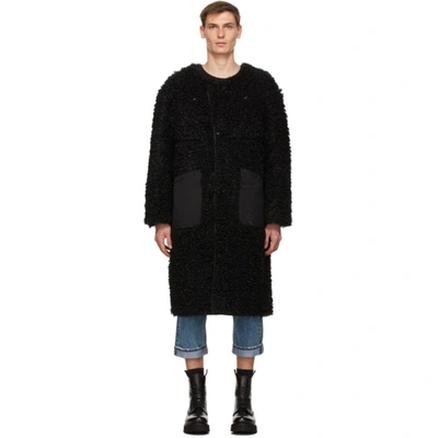 Shop R13 Black Sherpa Military Liner Coat