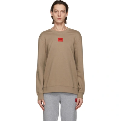 Shop Hugo Brown Diragol Sweatshirt In 238 Light/p
