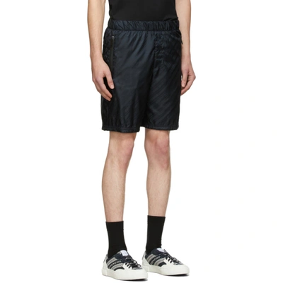 Shop Givenchy Black Chain Track Shorts In 001-black