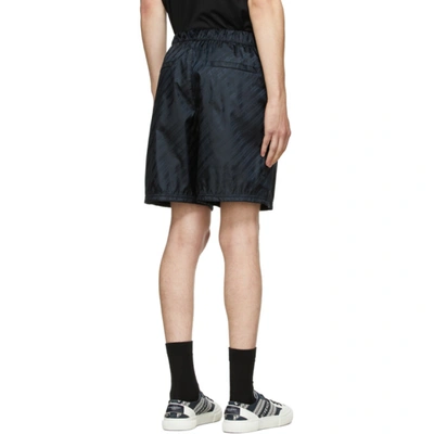 Shop Givenchy Black Chain Track Shorts In 001-black