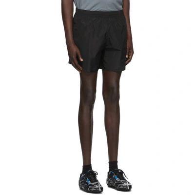 Shop Balenciaga Black Running Shorts In 1000black