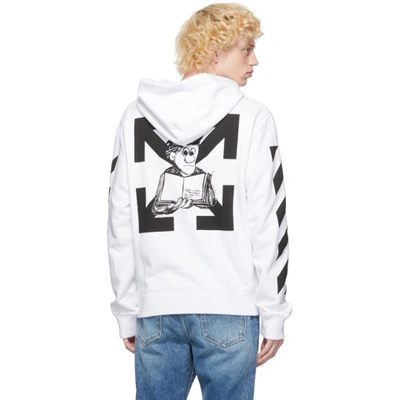 Shop Off-white White Pencil Arch Hoodie In 0110 Whiblk