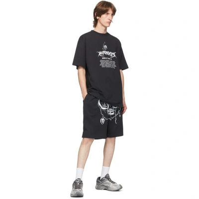 Shop Vetements Black Washed World Tour T-shirt In Washed Blac