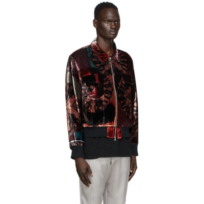 Shop Nahmias Multicolor Silk Velvet Smoker Jacket In Art Prnt