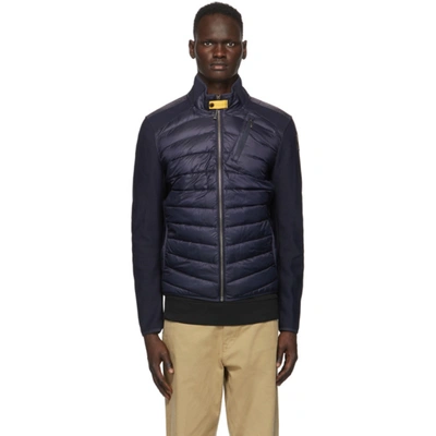 Shop Parajumpers Navy Down Jayden Hybrid Jacket In 562 Navy