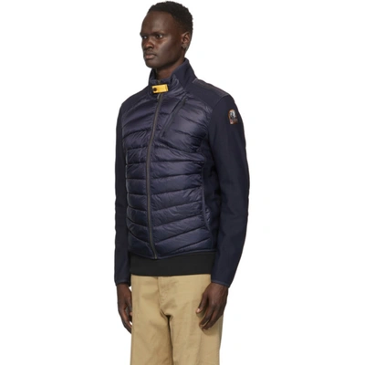 Shop Parajumpers Navy Down Jayden Hybrid Jacket In 562 Navy