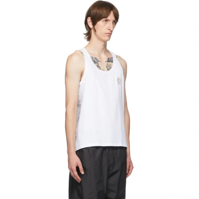 Shop Versace White Medusa Tank Top In A1001 White