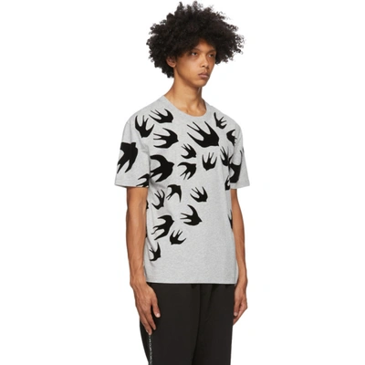 Shop Mcq By Alexander Mcqueen Mcq Alexander Mcqueen Grey Mcq Swallow T-shirt In 1225 Mercur