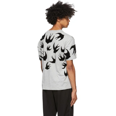 Shop Mcq By Alexander Mcqueen Mcq Alexander Mcqueen Grey Mcq Swallow T-shirt In 1225 Mercur