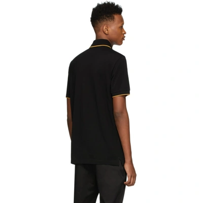 Shop Dolce & Gabbana Dolce And Gabbana Black Embroidered Logo Polo In N0000 Black