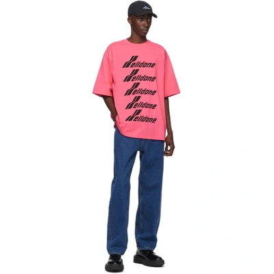Shop We11 Done Pink Front Logo T-shirt