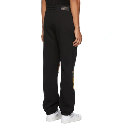 Shop Amiri Black Patch Scarves Lounge Pants