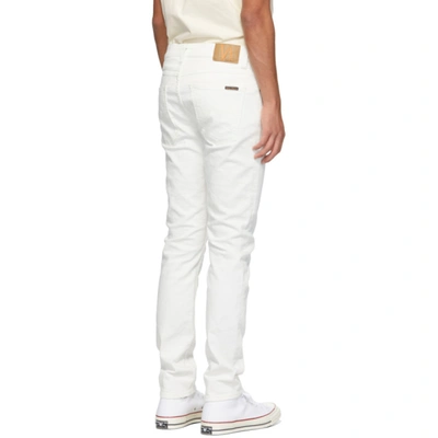 Shop Nudie Jeans Off-white Lean Dean Jeans In Offwhite