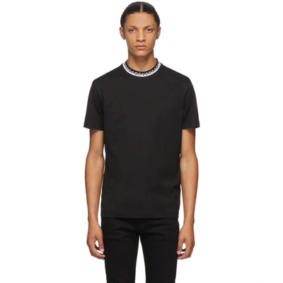 Shop Versace Black Logo Collar Taylor T-shirt In A1008 Black