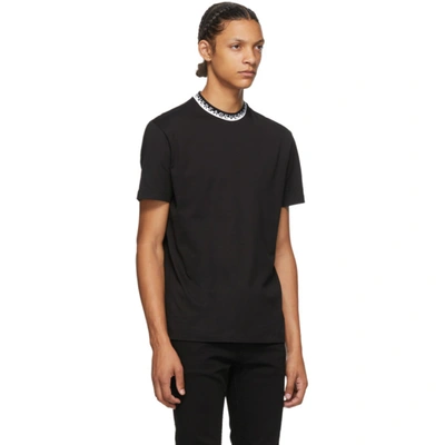 Shop Versace Black Logo Collar Taylor T-shirt In A1008 Black