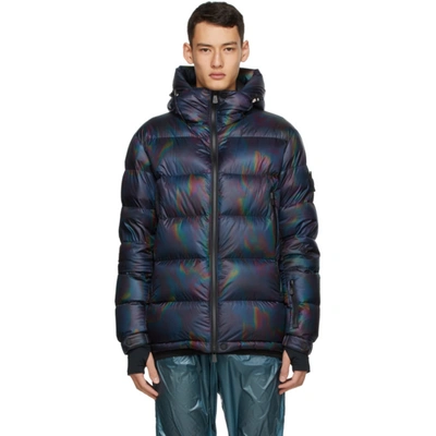 Shop Moncler Multicolor Down Lignod Jacket In 990 Black