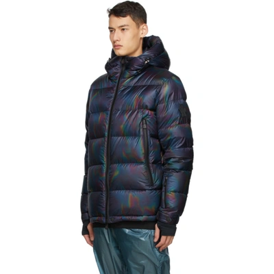 Shop Moncler Multicolor Down Lignod Jacket In 990 Black