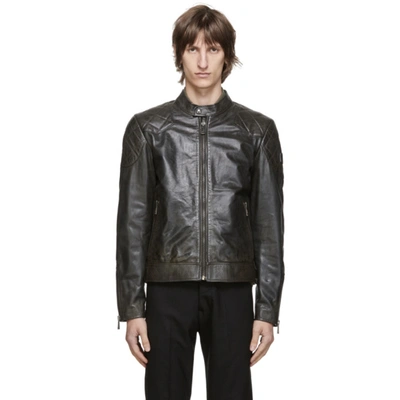 Shop Belstaff Black Outlaw Jacket In 90000 Black