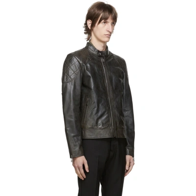 Outlaw Hand-waxed Leather Jacket In Black