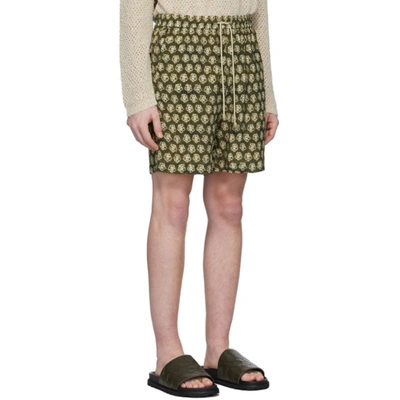 Shop Nanushka Green Doxxi Shorts In Batik