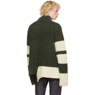 Shop Sacai Khaki Wool Knit Pullover In Khaki 501