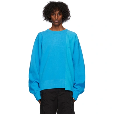 Shop Ambush Blue Mix Panel Sweatshirt