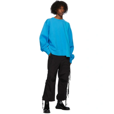 Shop Ambush Blue Mix Panel Sweatshirt