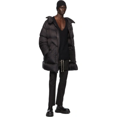 Shop Rick Owens Black Down Duvet Coat In 09 Black