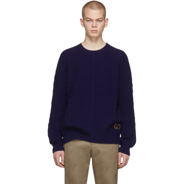 navy blue gucci sweater