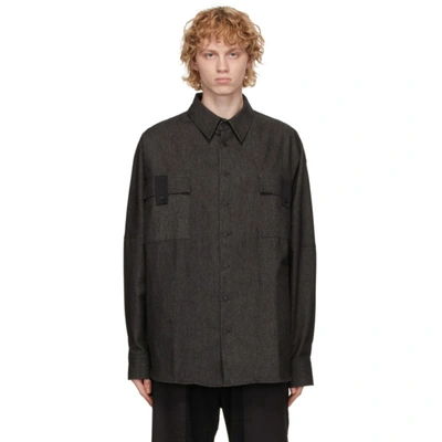 House Of The Very Islands Black Denim Big Shirt | ModeSens