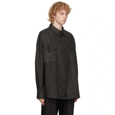 House Of The Very Islands Black Denim Big Shirt | ModeSens