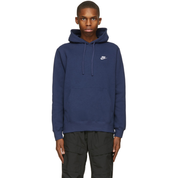 nike navy blue hoodie mens