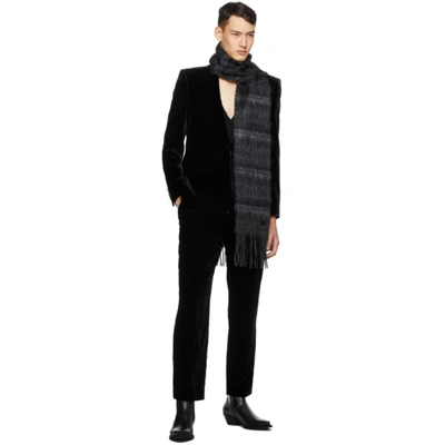 Shop Saint Laurent Black Corduroy Long Jacket In 1000 Black