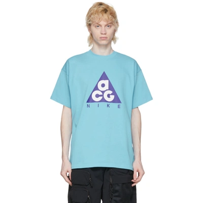 Shop Nike Acg Blue Graphic T-shirt In 450 Blue Ga