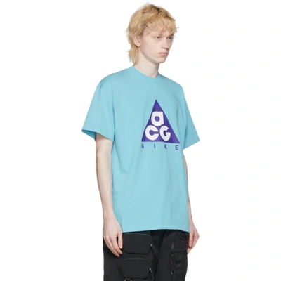 Shop Nike Acg Blue Graphic T-shirt In 450 Blue Ga