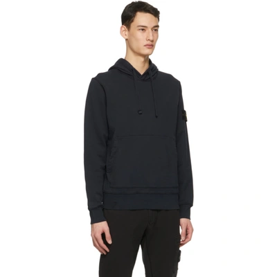 Shop Stone Island Navy Classic Hoodie In V0020 Navy Blue