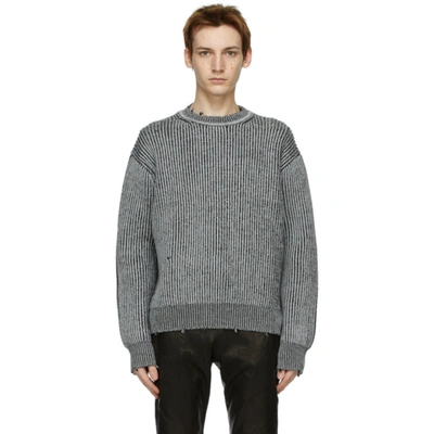 Shop John Elliott Grey Wool Structure Sweater In Ash