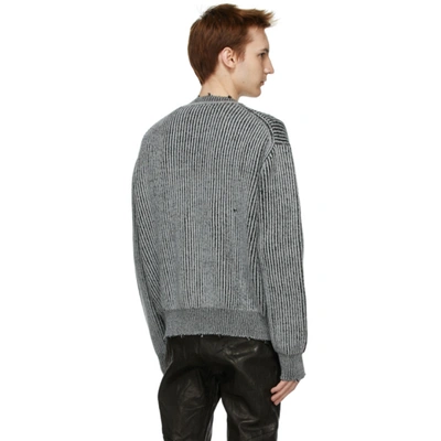 Shop John Elliott Grey Wool Structure Sweater In Ash